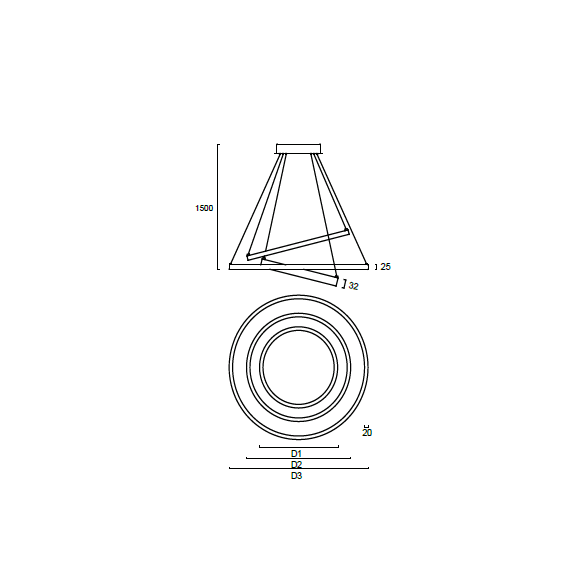 CIRCLE LIGHT UP/DOWN PENDANT