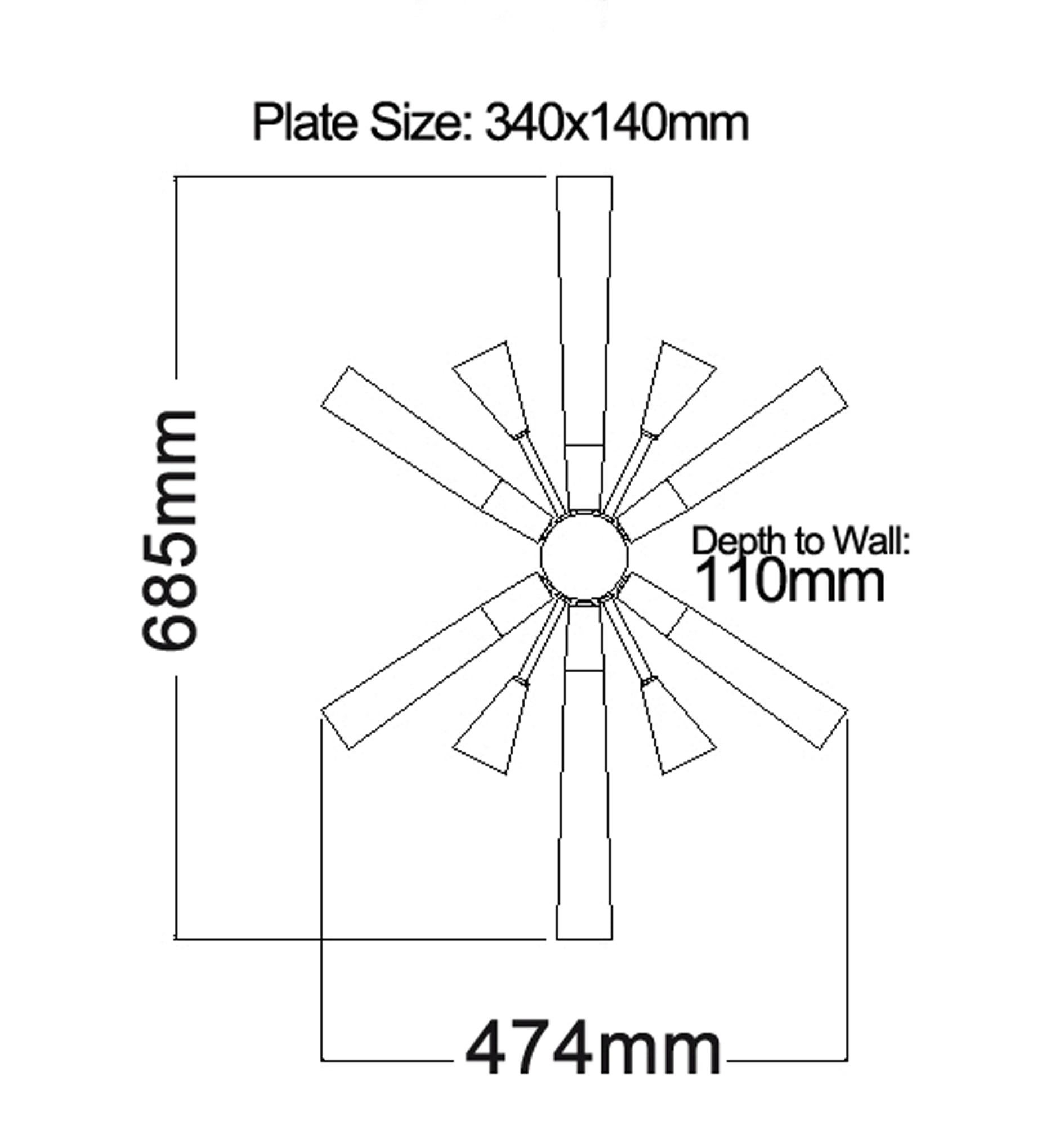 SPUTNIK: Polished Nickel Dark-Light Grey Wood Wall Light