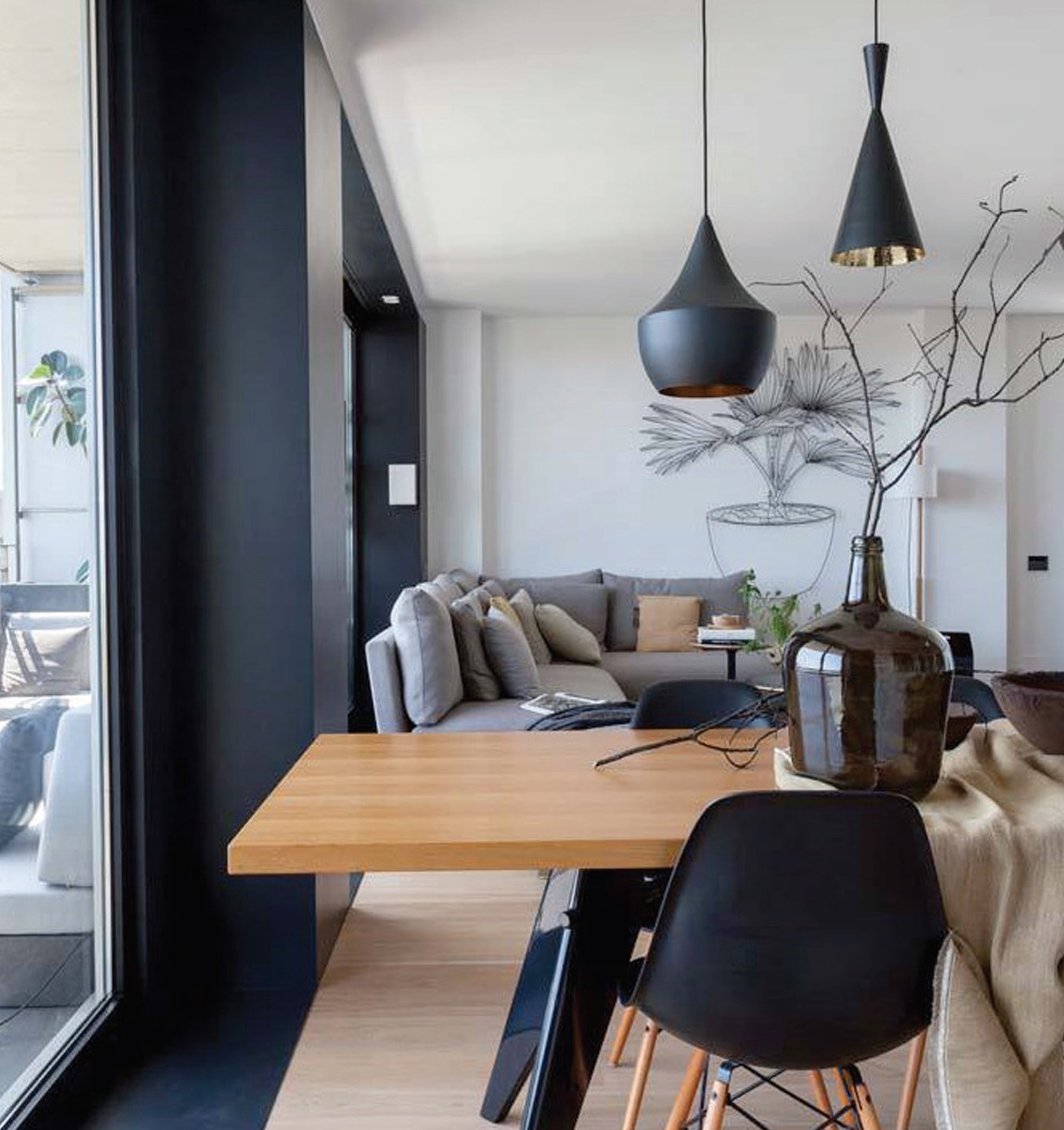 CAVIAR: Black Cone Shape Pendant Light