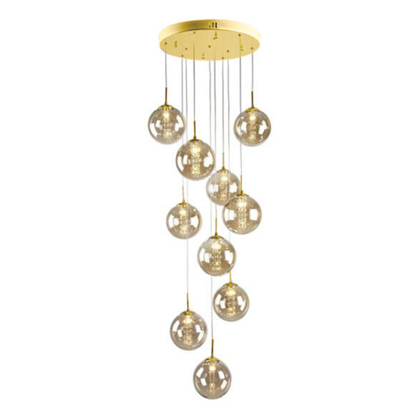 BUBBLES GOLD/COGNAK PENDANT 10LT