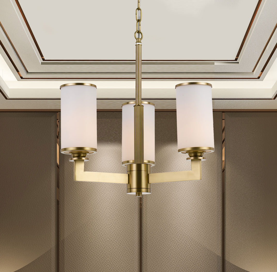 AHERN 3 LIGHTS PENDANT SOLID BRASS