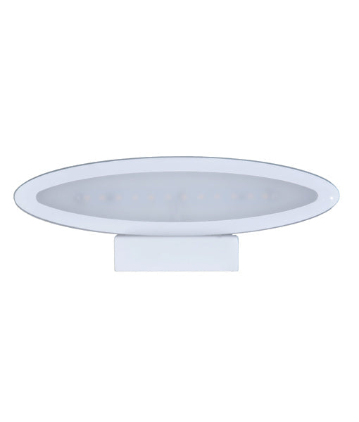 ATHENS : LED Interior Matte White Oval 1 Way Wall Lamp