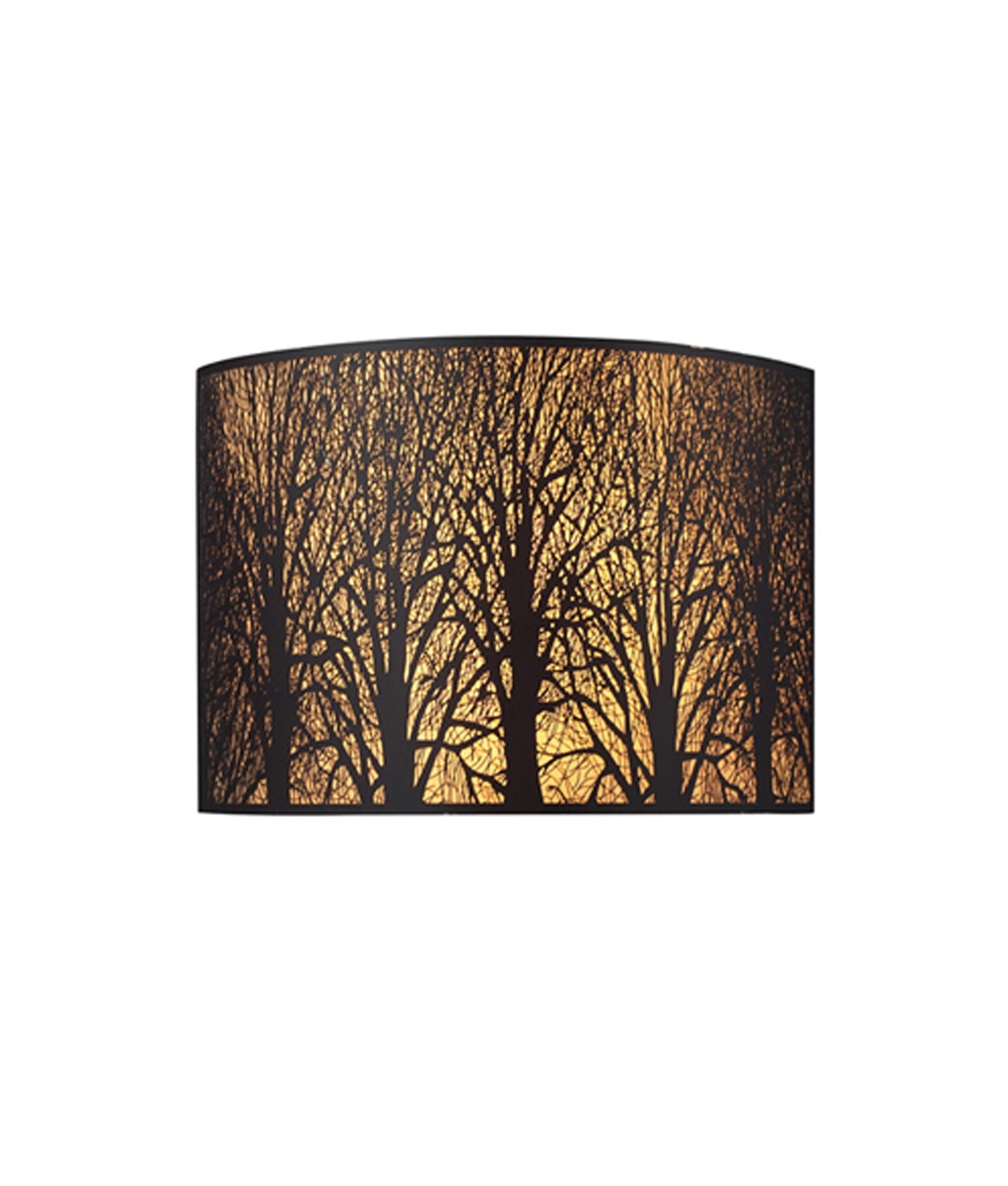 AUTUMN: Curved Aged Bronze With Amber Lining Interior Wall Light