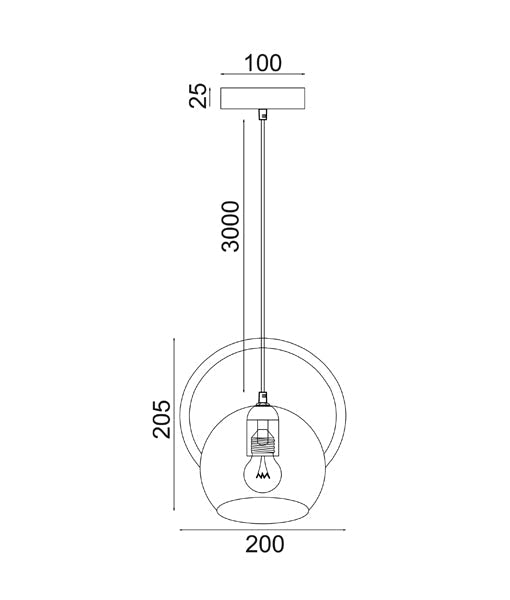 BELLA Interior Dome Pendant Lights