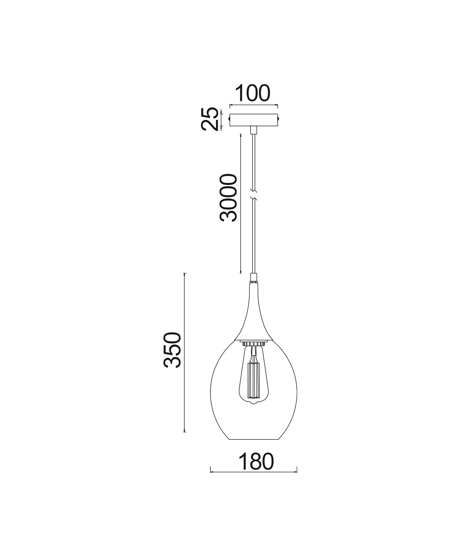 BROTE1 Interior Single Pendant Light