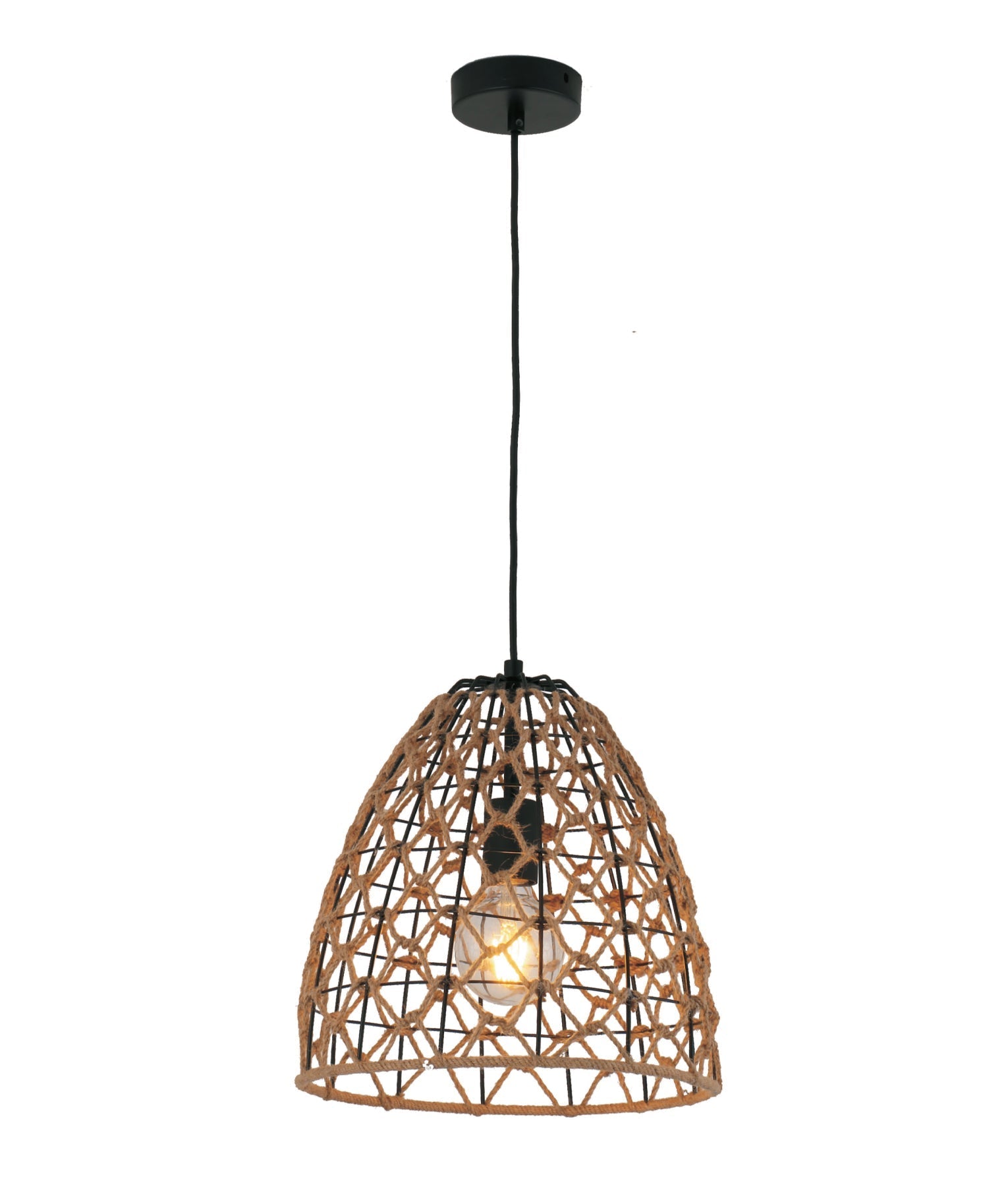 CANAMO Ellipse Shape Hemp Rope Pendant Light