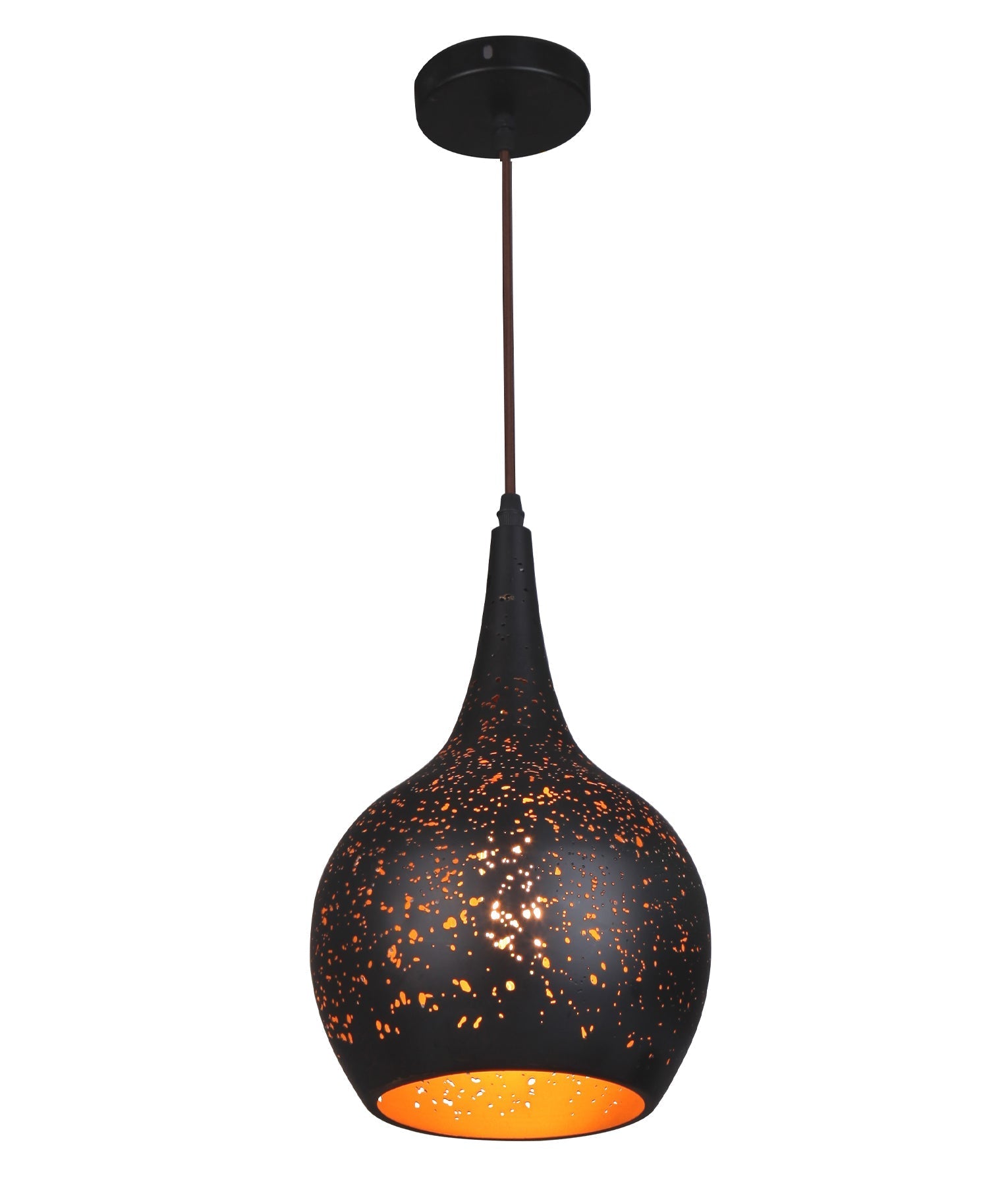 CELESTE: Bohemian Rustic Embossed Bell Shape Pendant Light