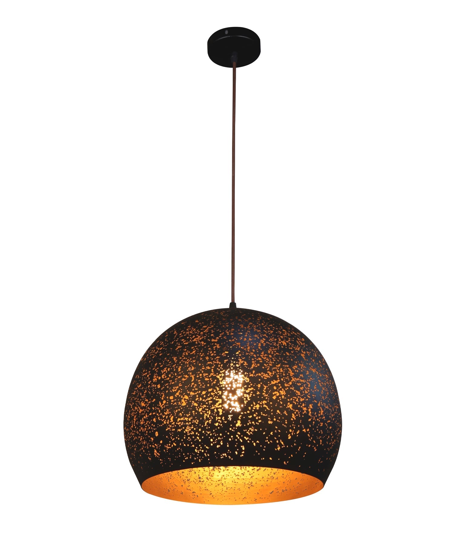 CELESTE: Bohemian Rustic Embossed Dome Shape Pendant Light