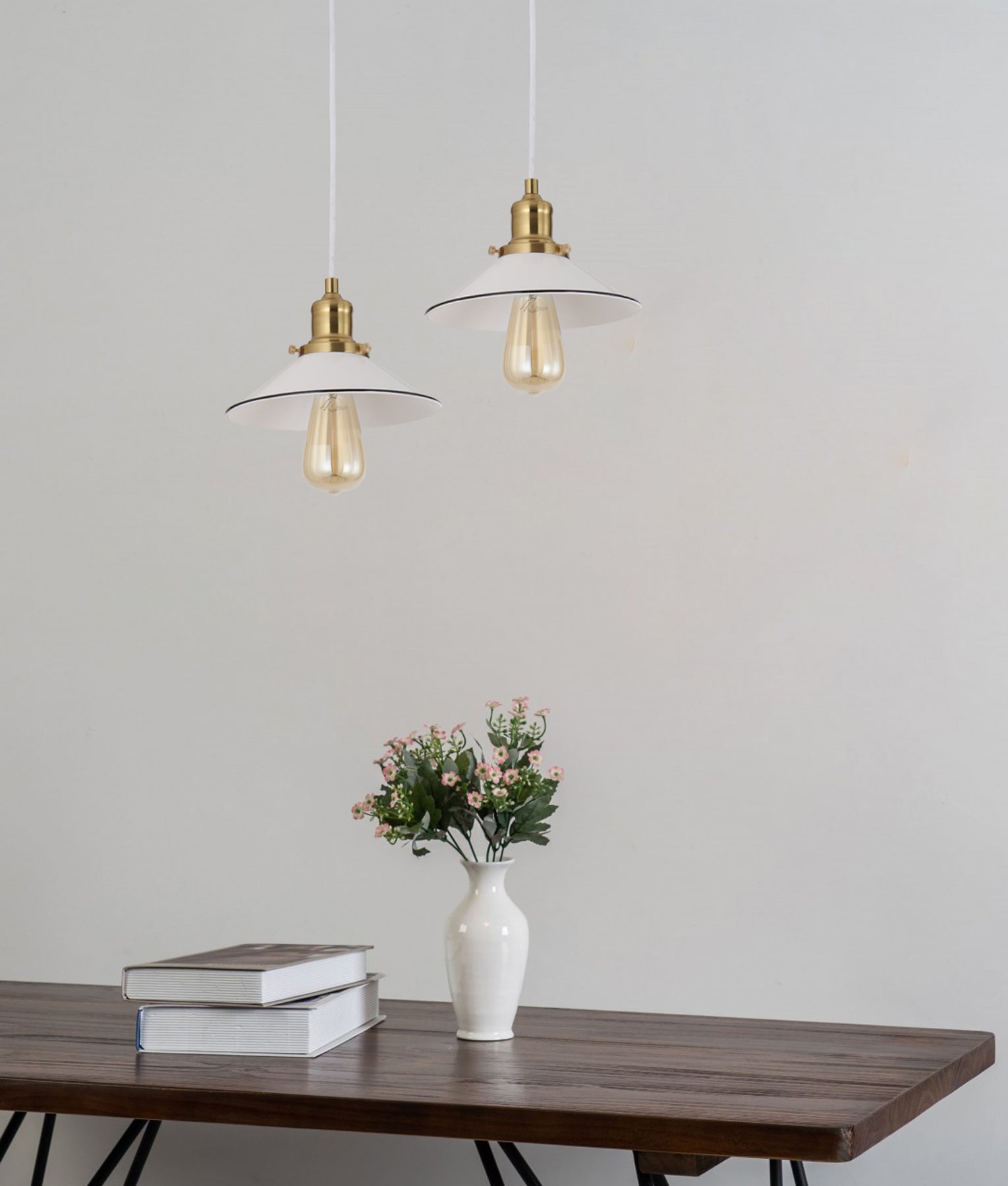 CEREMA: Interior Small White Coolie Pendant Light