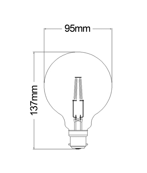 G95 LED Filament Globe (6W)