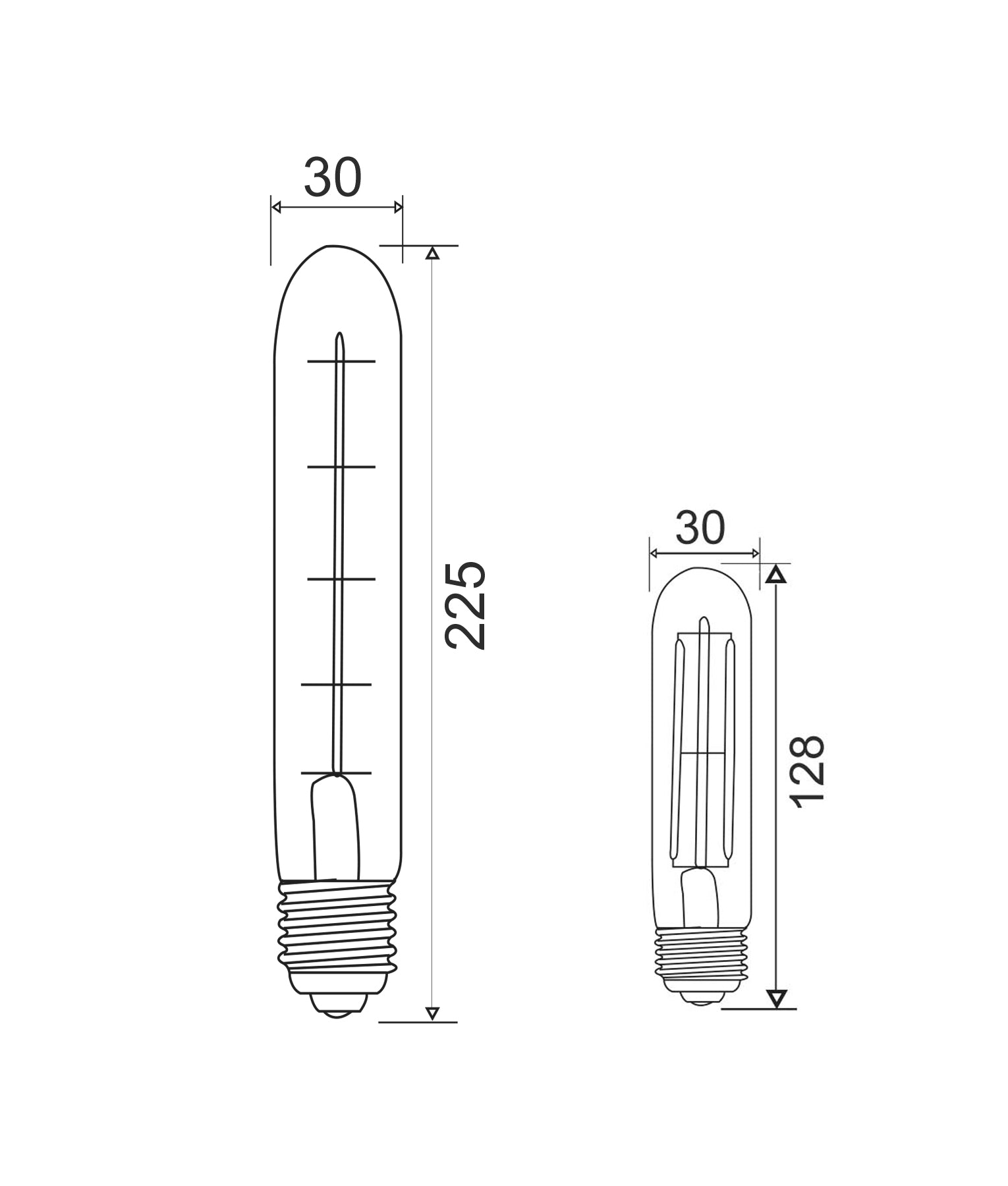 T30 LED Filament Dimmable Globes