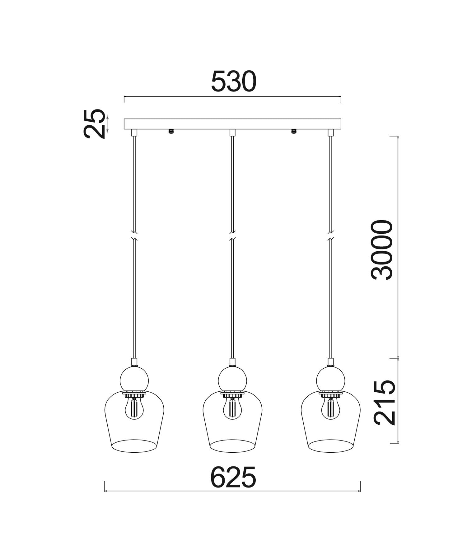 CHAMPAN: Interior Bronze Amber / Smokey Black Glass Ellipse Multiple Bar Base Pendant Lights