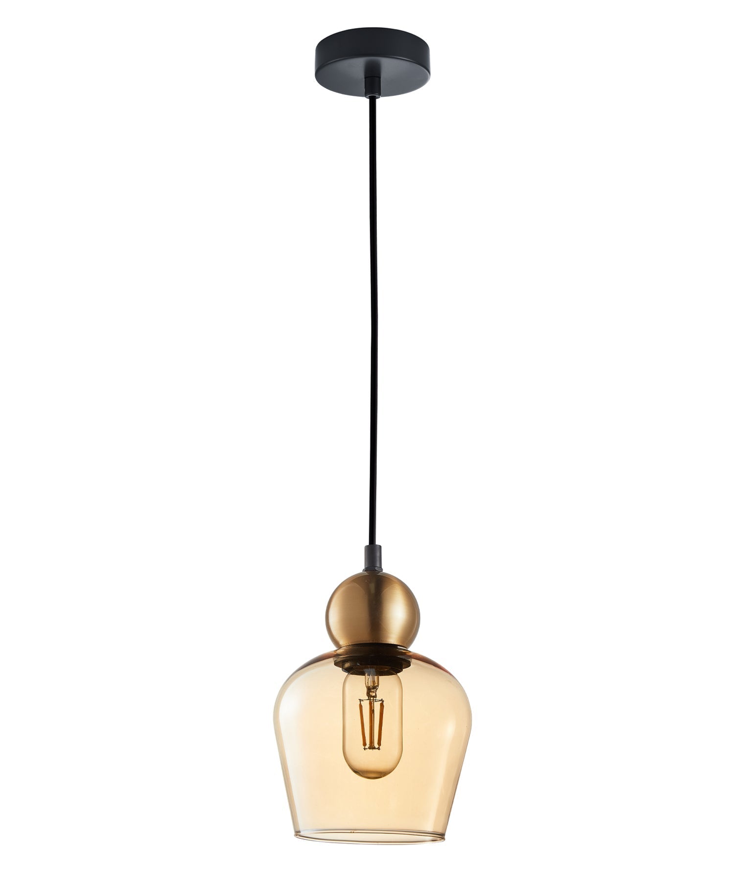 Smokey Black Glass Ellipse Pendant Lights 