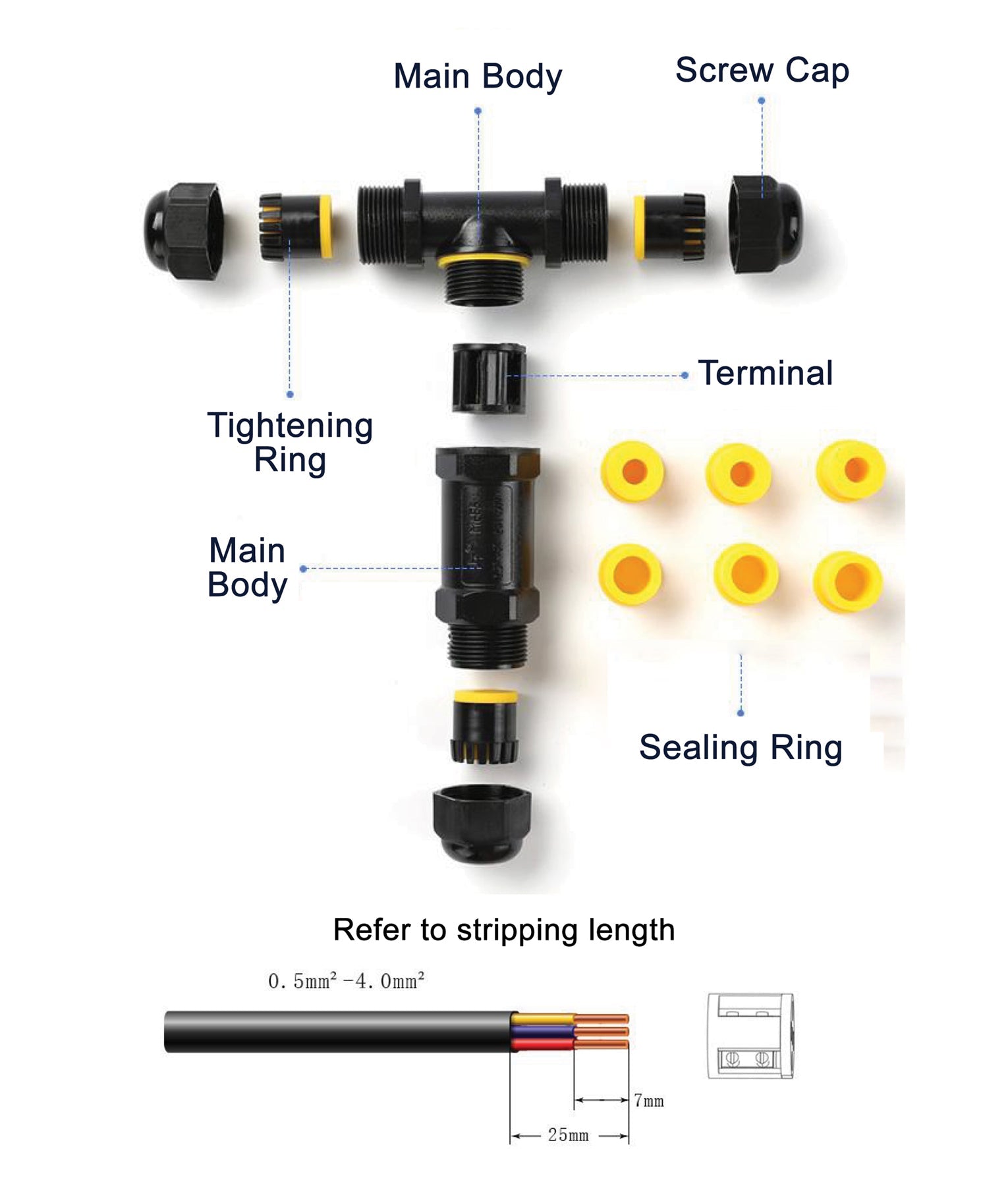 CONN: Waterproof Connector IP68