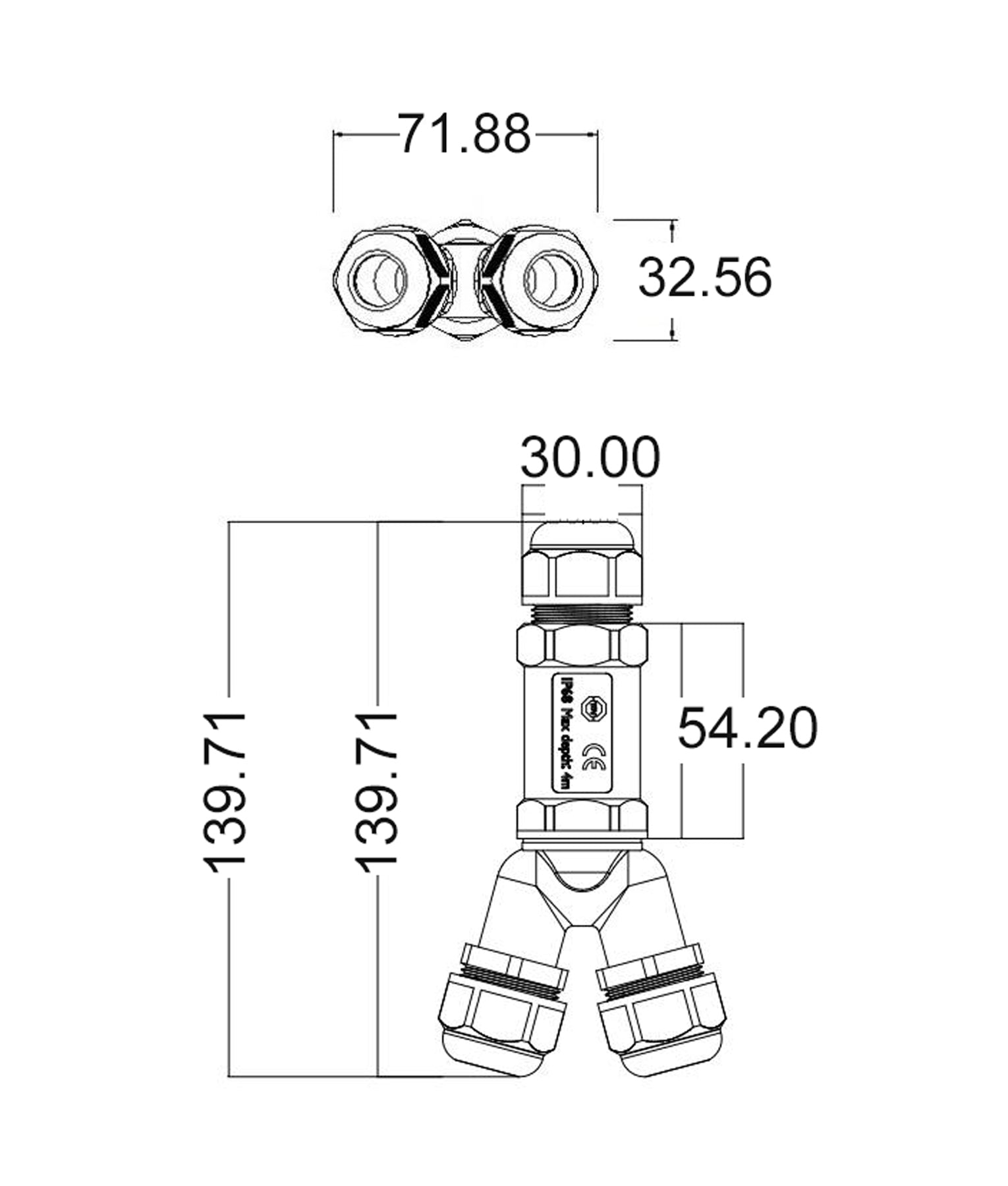 CONN: Waterproof Connector IP68