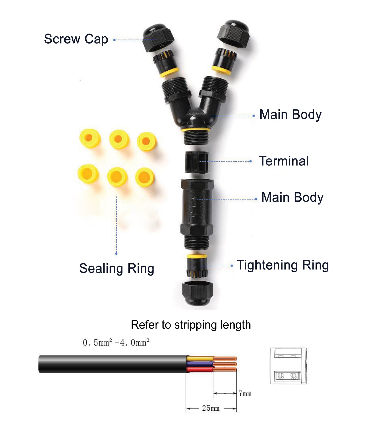 CONN: Waterproof Connector IP68