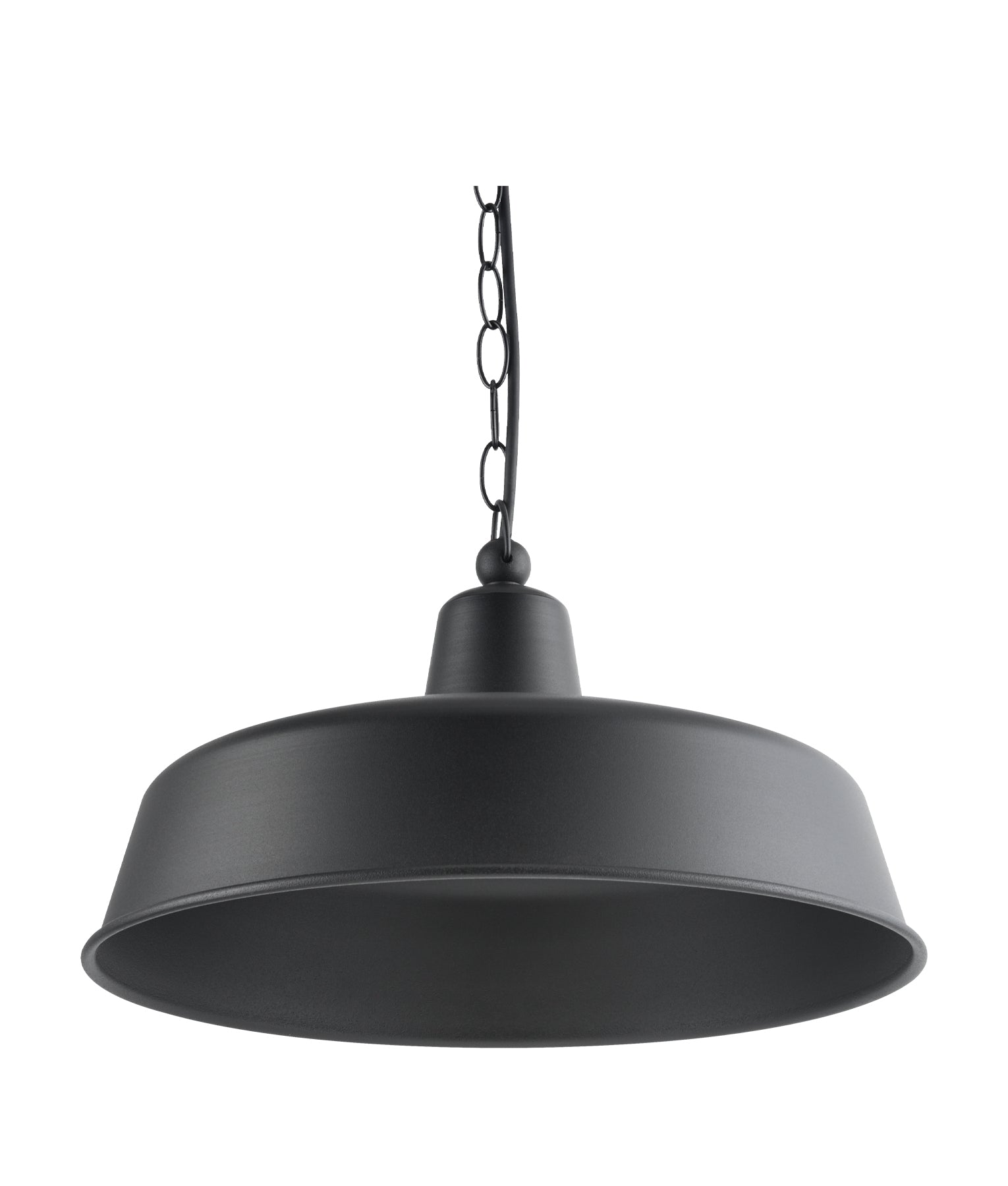 DEKSEL: Industrial Rustic Matte Black Interior Dome Shape Pendant Light