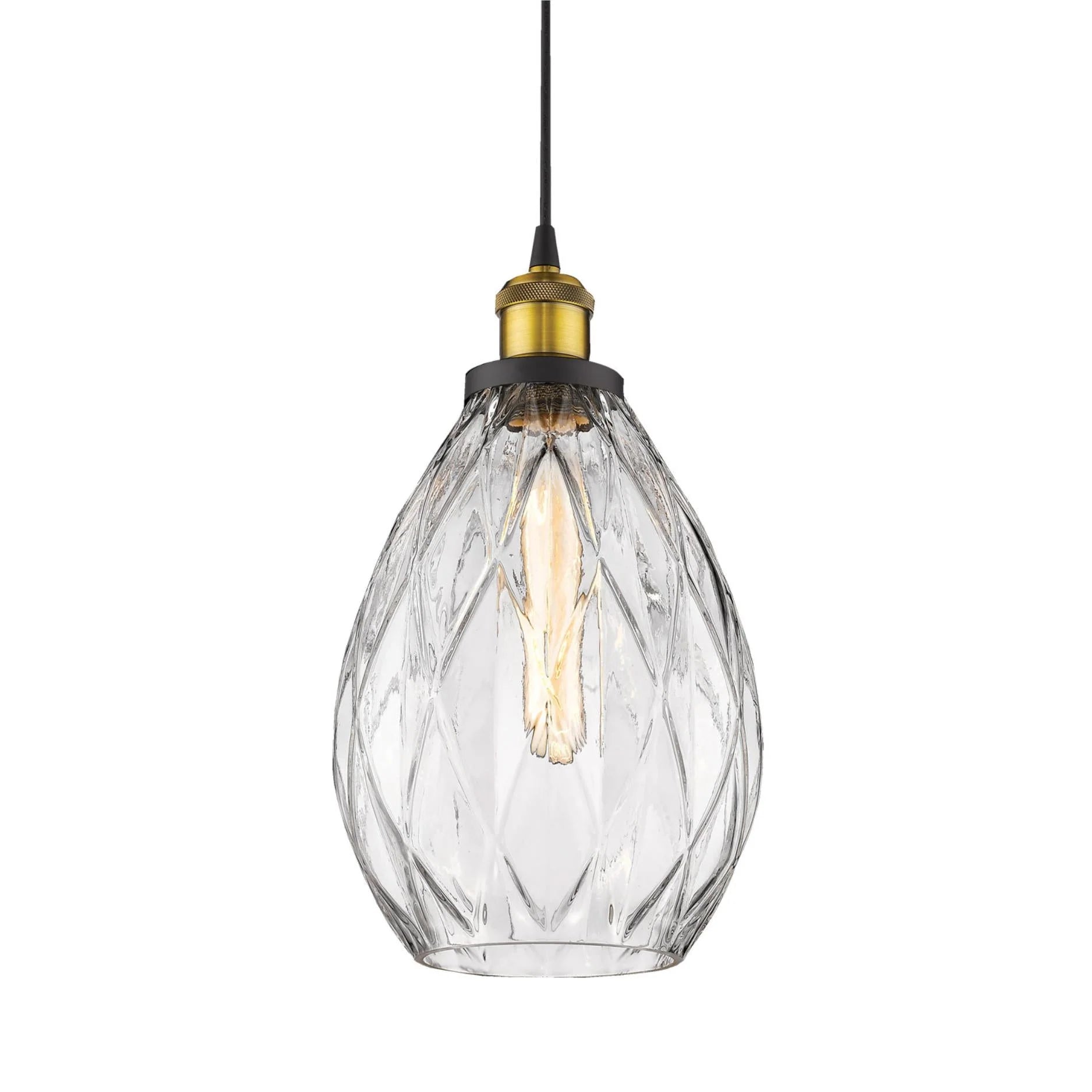 Domus EVELYN - 1 Light Crystal Glass Pendant