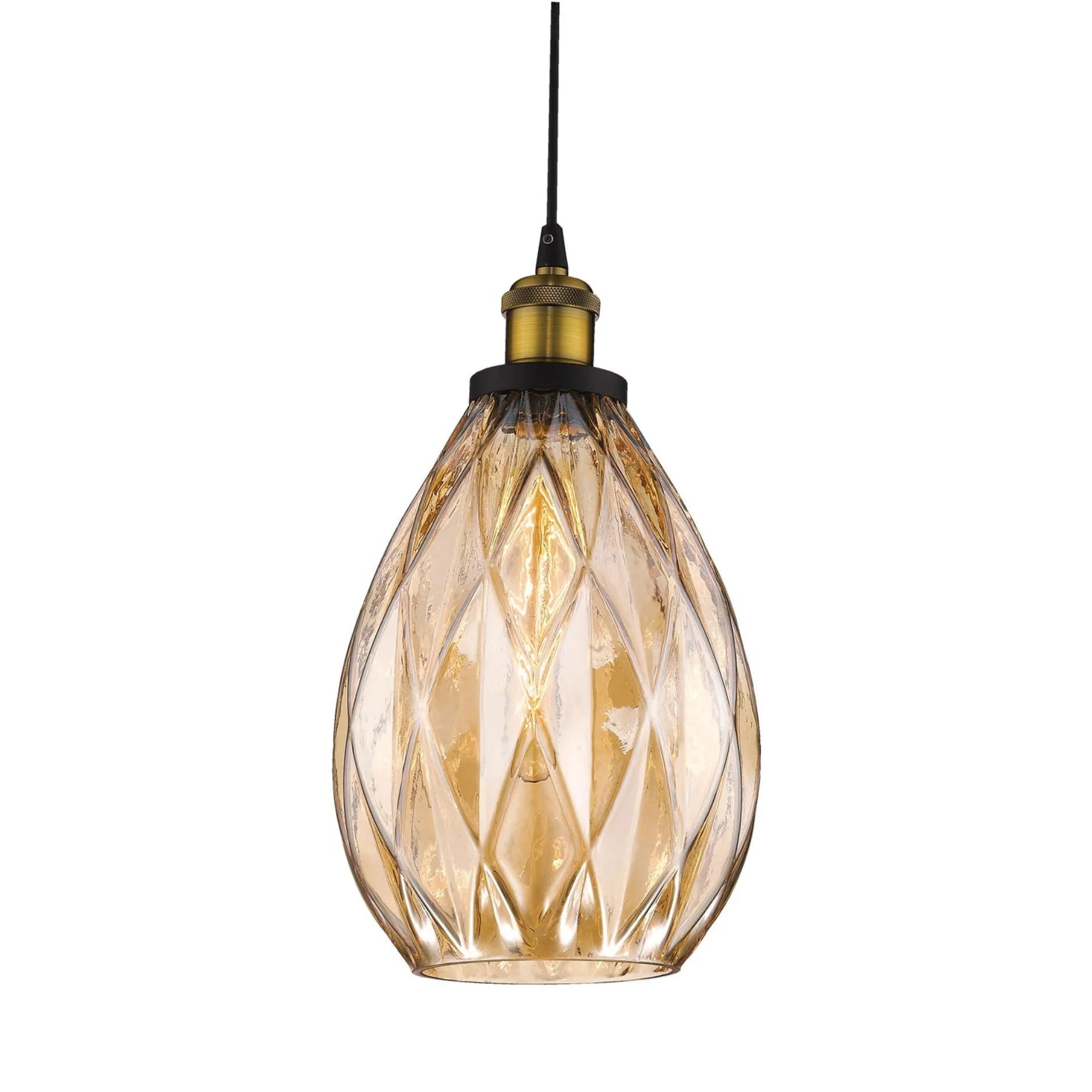 Domus EVELYN - 1 Light Crystal Glass Pendant