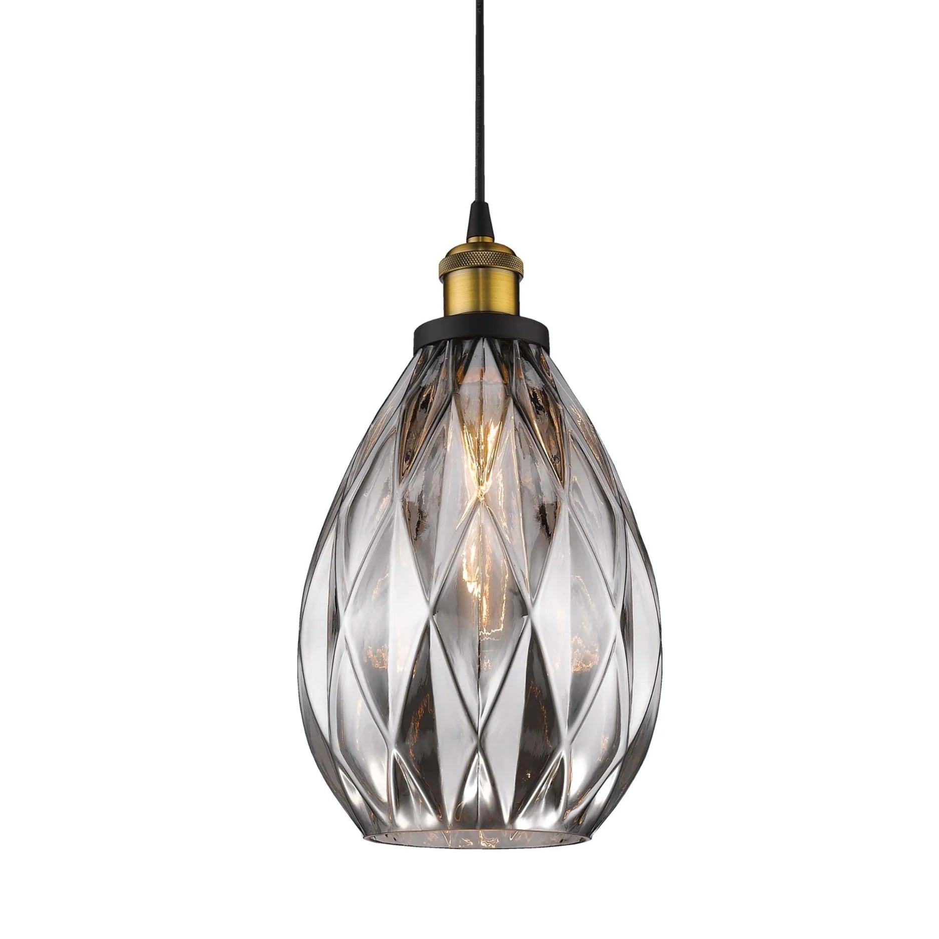 Domus EVELYN - 1 Light Crystal Glass Pendant