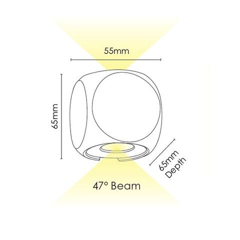 Benz 2W Wall Light-BK-5K