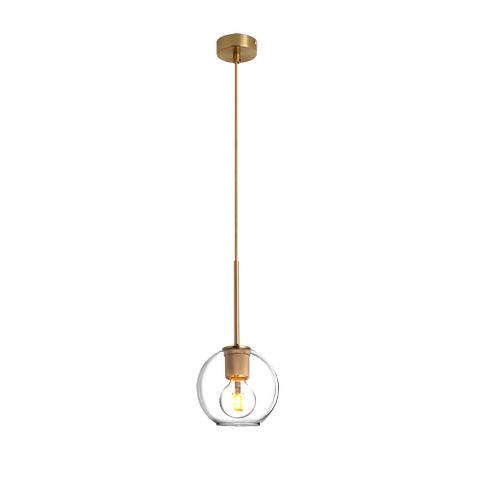 Pico Glass Pendant - Antique Brass