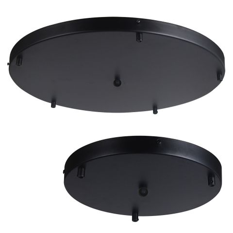 5 Light Black 550mm Diameter Round Plate