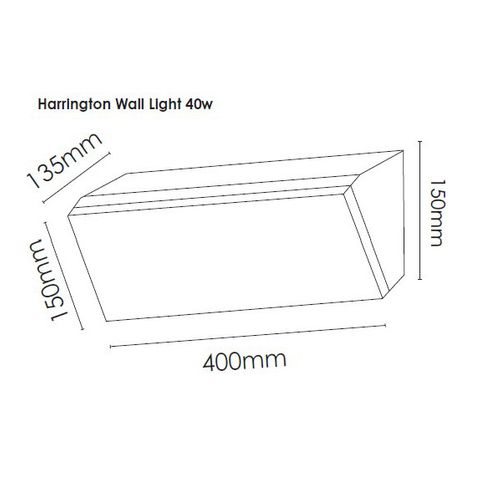 Harrington Wall Light 36w-BK-TC