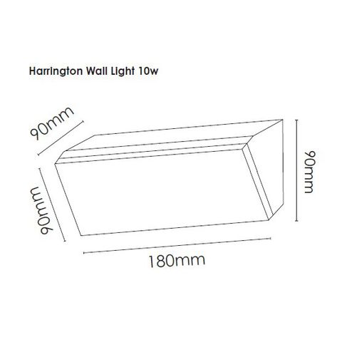 Harrington Wall Light 10w-BK-TC