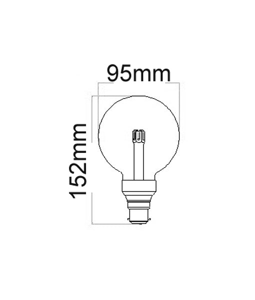 G95 LED Globes Clear / Frosted Diffuser (6W)