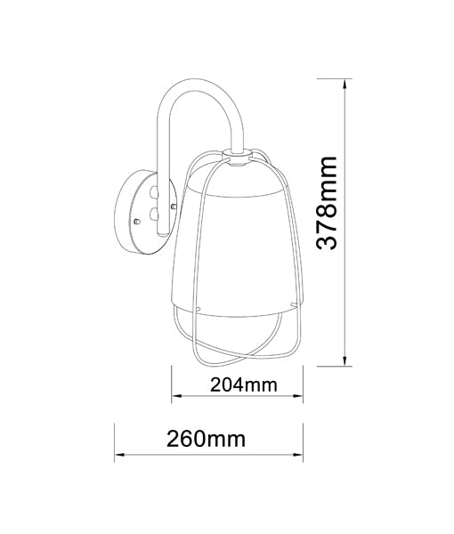 HINK Exterior Surface Mounted Wall Lamps 