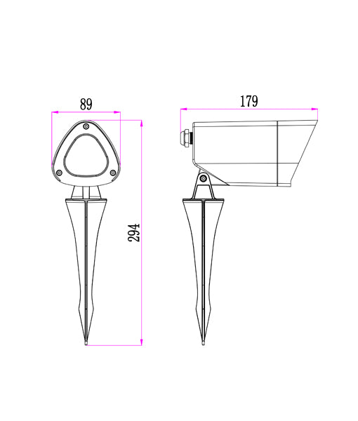 KAM01 Exterior Garden Spike Spot Light 