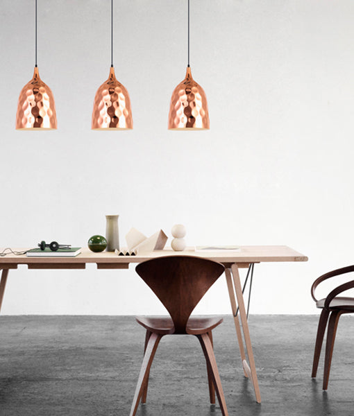 KOPER: Bohemian Copper Plated Ellipse Shape Pendant Light