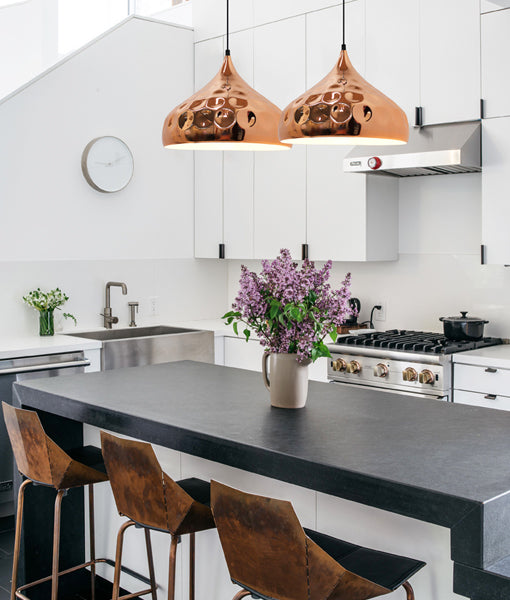 KOPER: Bohemian Copper Plated Dome Pendant Light