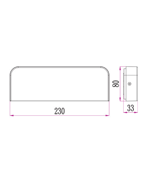 KUK Exterior LED surface mounted wall lights