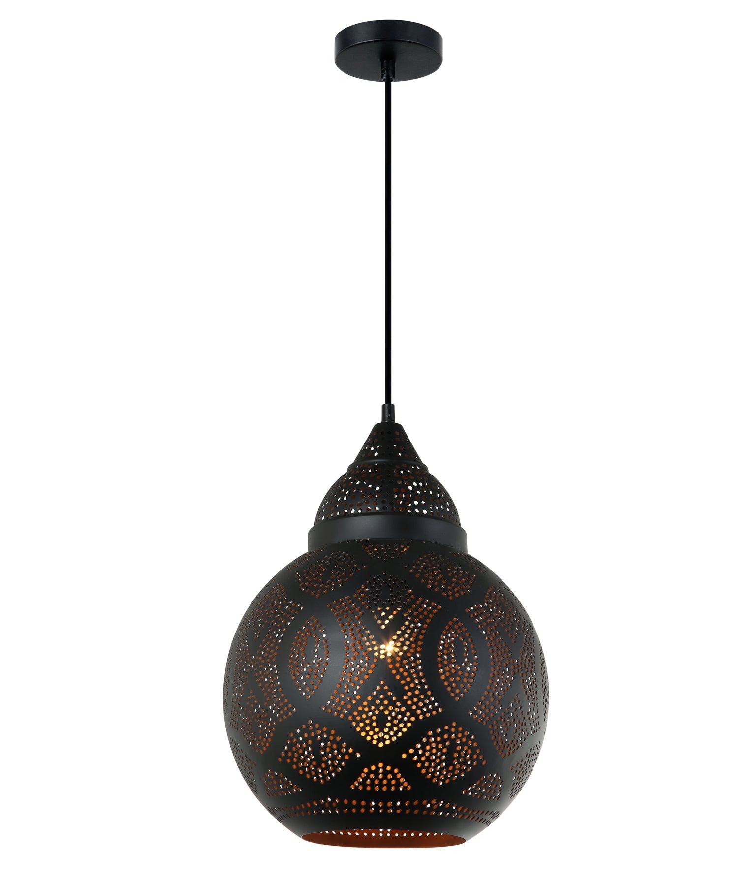 MARRAKESH: Bohemian Interior Black Bell Shape Pendant Light