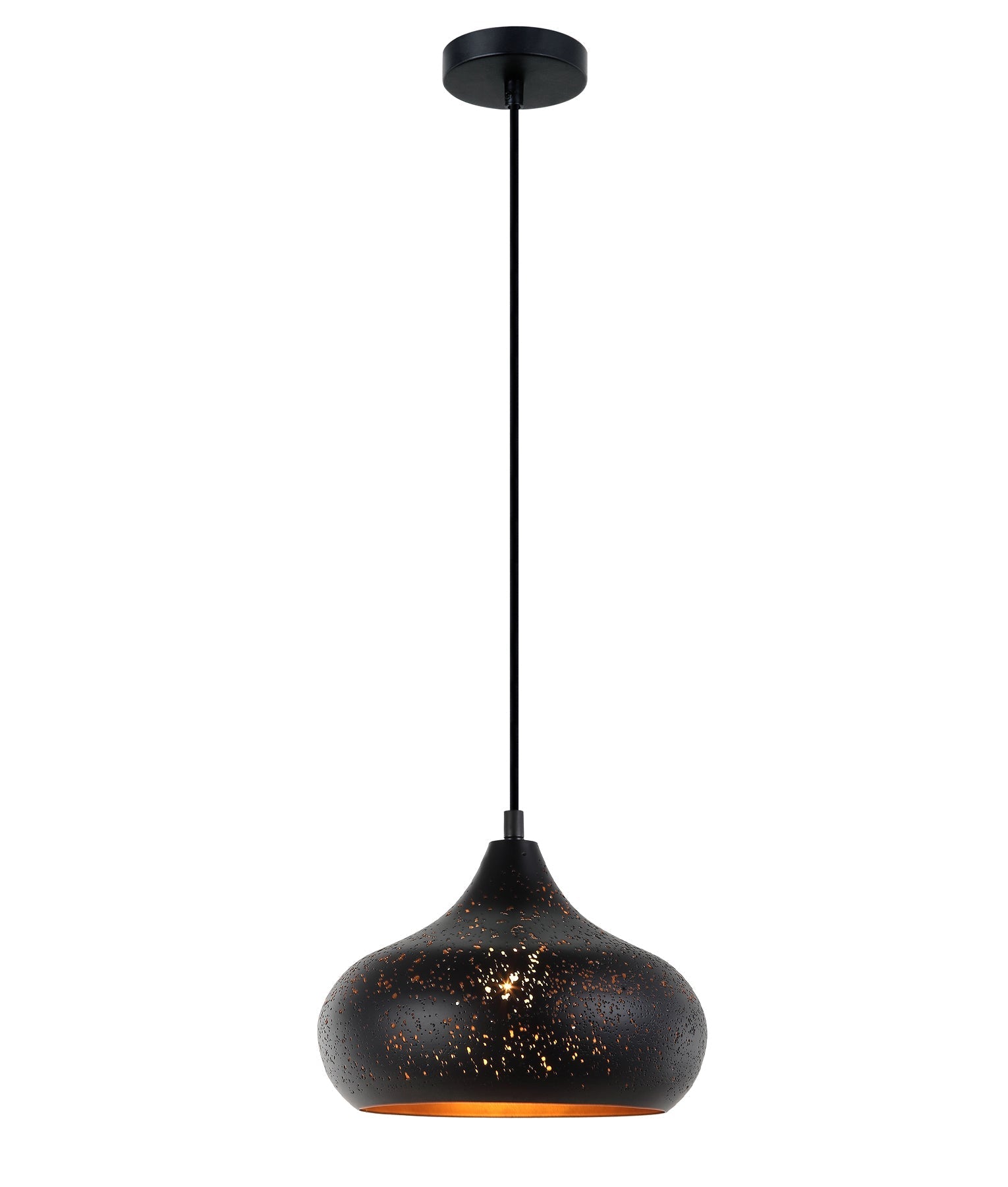 MARRAKESH: Bohemian Interior Black Bottle Shape Pendant Light