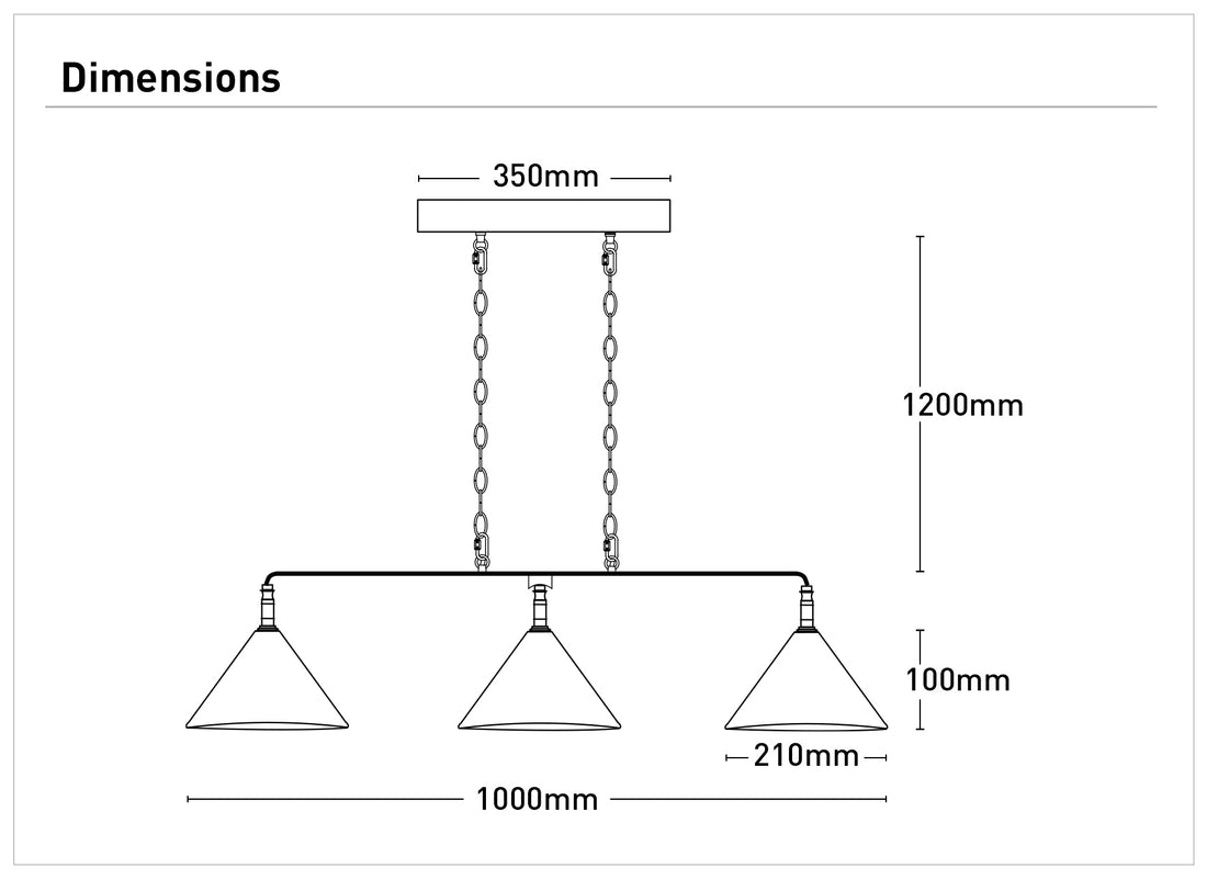 Rafael 3Lt Bar Pendant Light