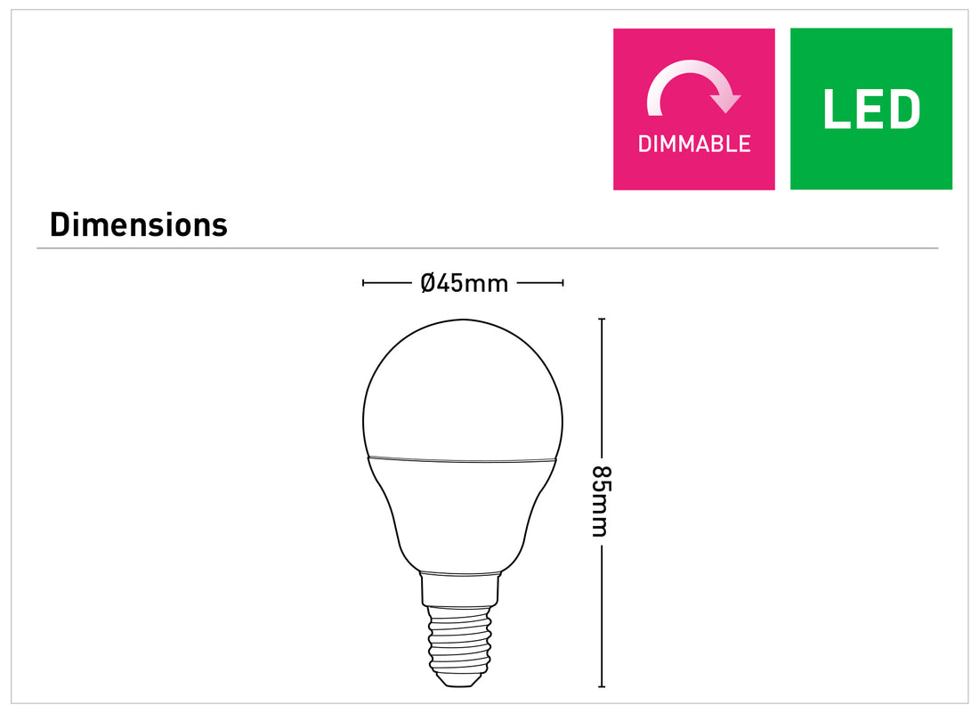 Fancy Round 3000K E14 LED Globe