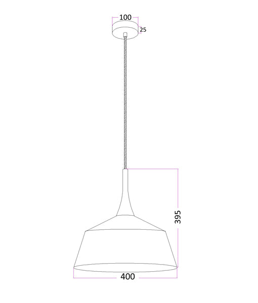 NORDIC: Modern Scandinavian Medium Dome Shape Steel & Wood Pendant Lights