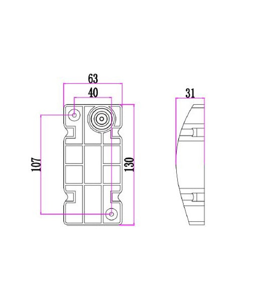 OLA: Exterior LED Wavy Rectangular Surface Mounted Wall Lights IP65