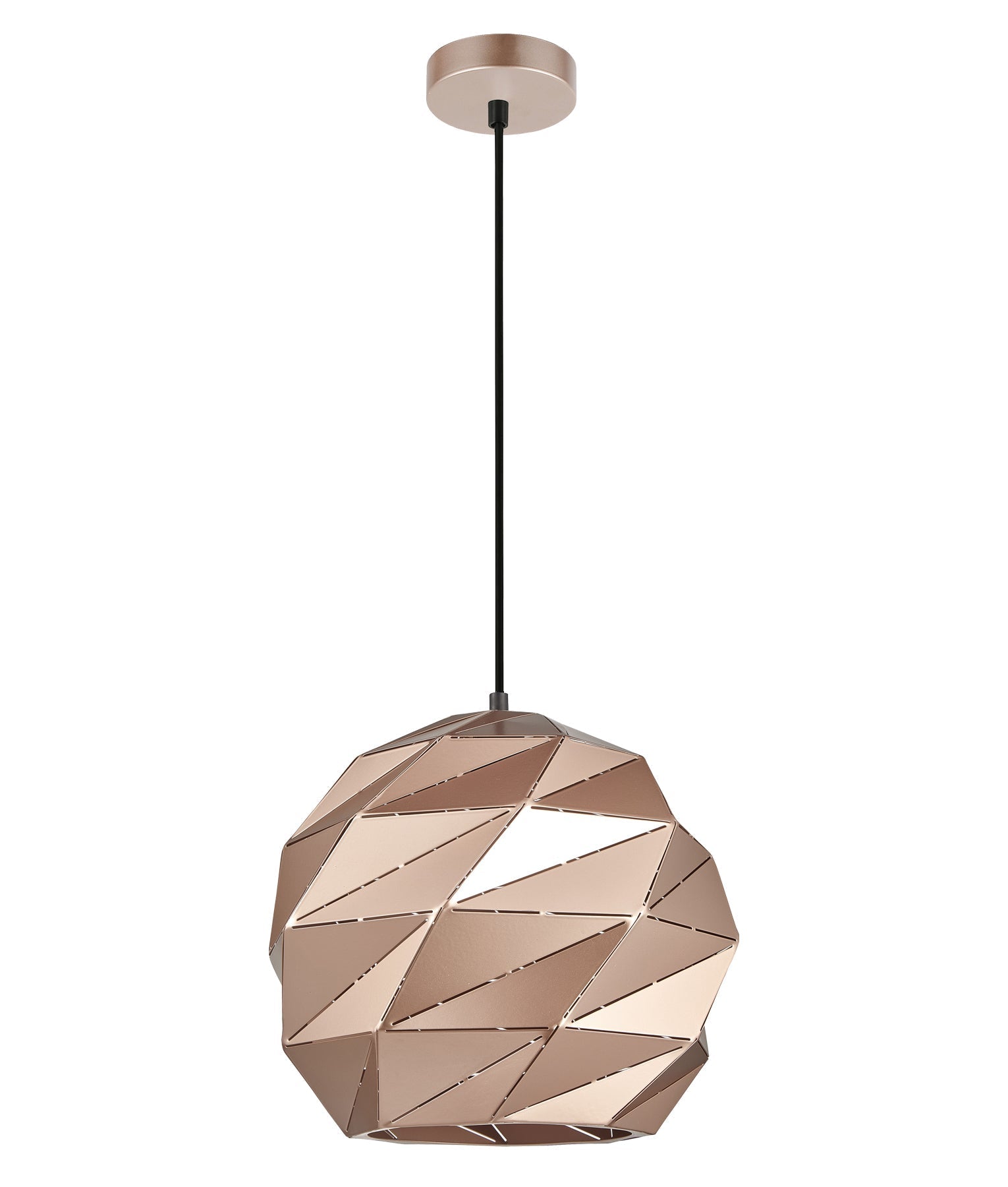 ORIGAMI: Interior Large Dome Carved Iron Origami Style Pendant Lights