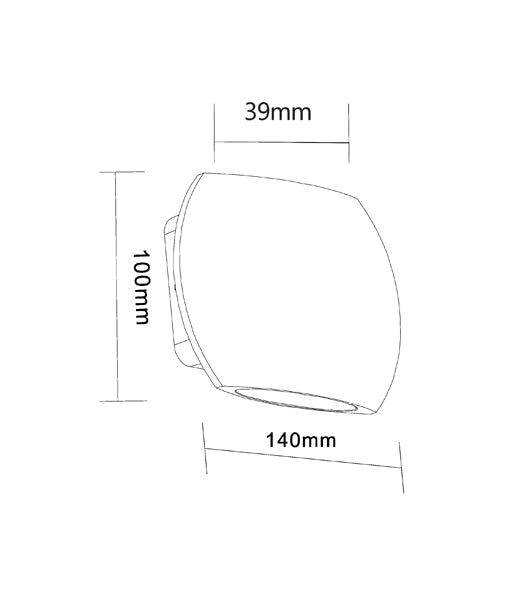 REMO Exterior LED surface mounted up/down wall lights