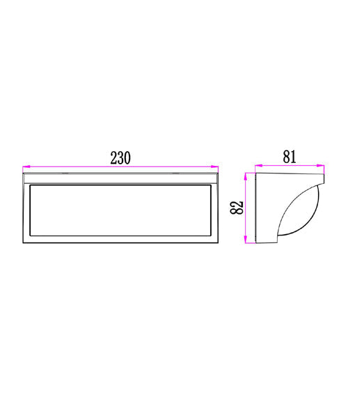 REPISATRI Exterior surface mounted LED Tri-CCT curved wedge wall lights