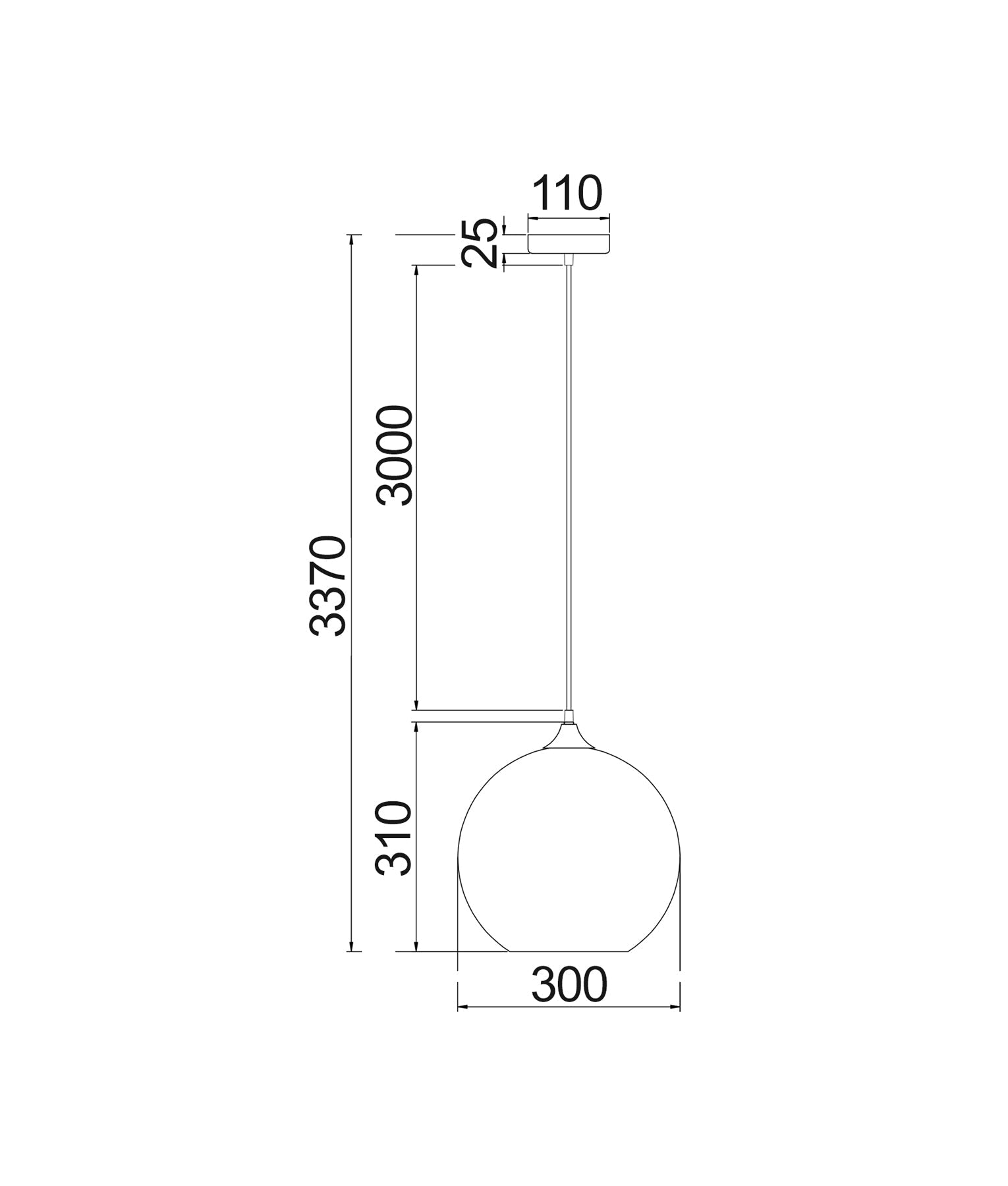 ROCHE Interior single glass pendant lights