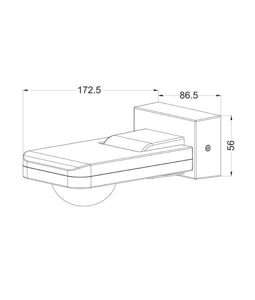 SENS009-010: Adjustable Infrared PIR Surface Mounted Sensors IP65