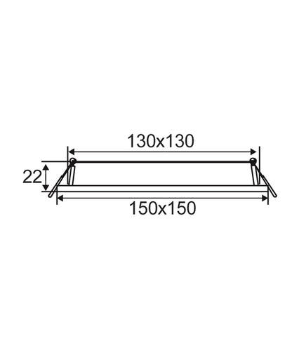 SLICKTRI: LED Dimmable Ultra Slim Tri-CCT Recessed Downlights (Square)