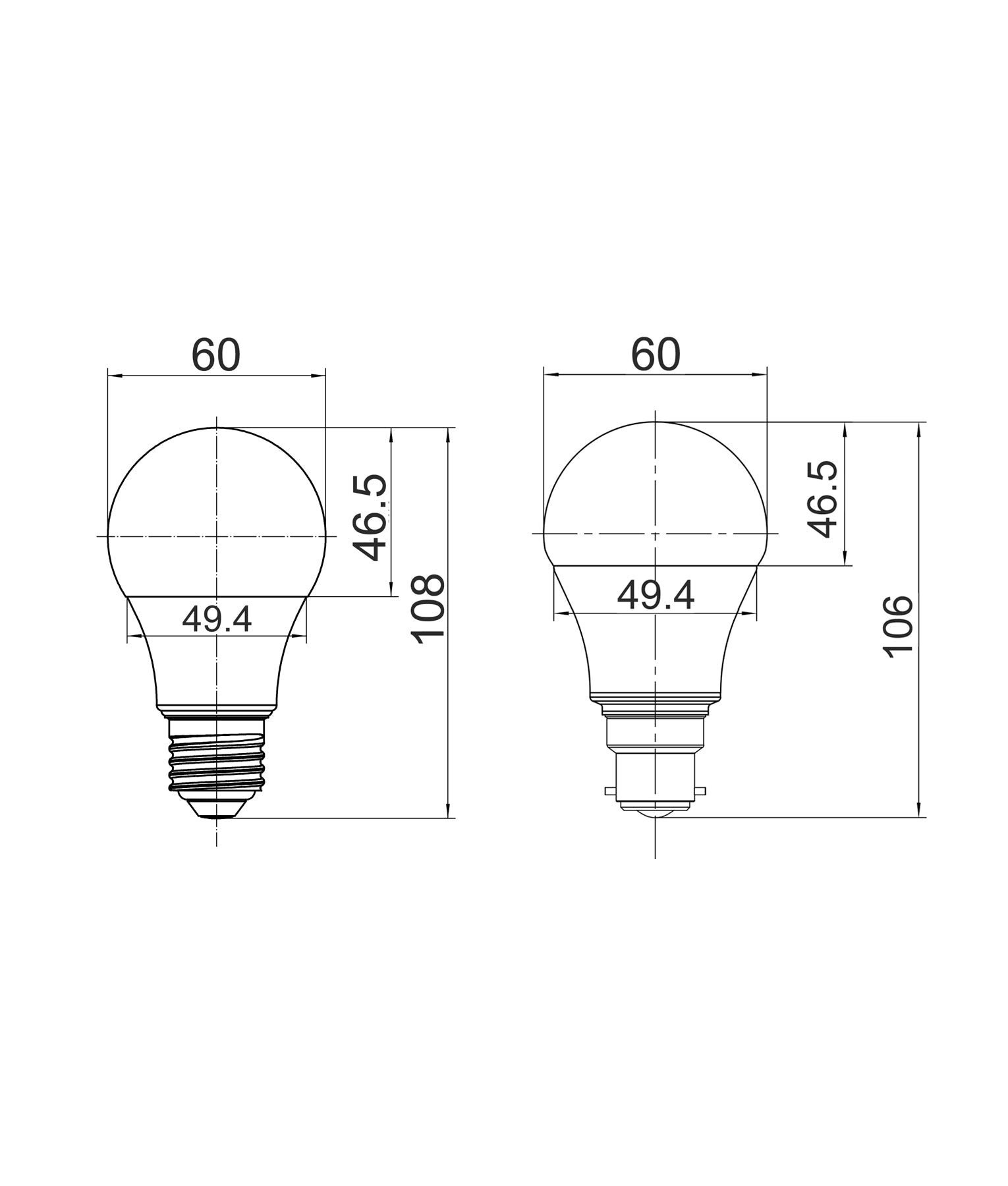 SMTGLS LED Smart Dimmable Tri-CCT+RGB GLS Globes (10W)