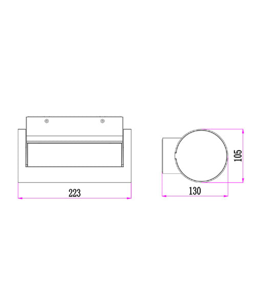 SOMBRA Exterior LED adjustable eyelid surface mounted wall lights