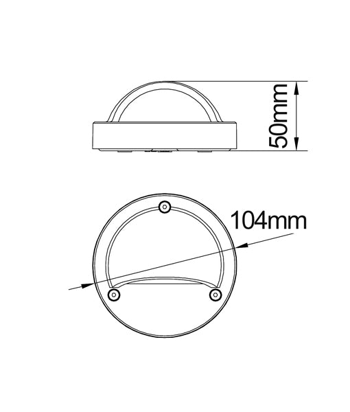 STE: LED Exterior Surface Mounted Eyelid Step / Wall Lights IP44